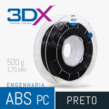 Filamento Abs Pc 1,75 Mm | 500g (policarbonato) Preto 3dx
