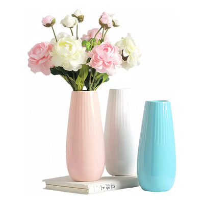 Jarrón De Cerámica Decorativas Modernas Florero Hogar Color Rosa | MercadoLibre