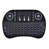 Mini Teclado Inalámbrico Touchpad Smart Tv Pc Tv Box + Luz