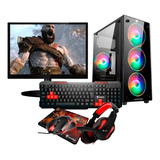 Cpu Pc Gamer Completo I5 Ram 16gb Placa De Vídeo Monitor 20 