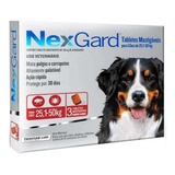 Comp Nexgard  25 A 50kg Com 3 Tabletes Antipulga Carrapatos