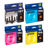 Combo Epson 197 Negro + 196 Colores Original