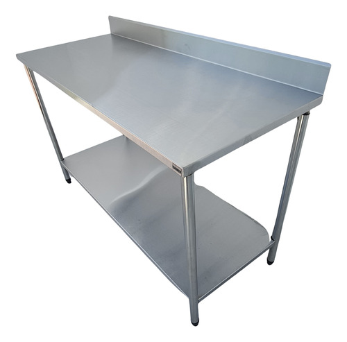  Mesa Inox Industrial Com Espelho E Prateleira 190x60x90