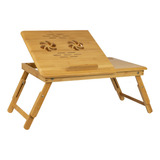 Mesa De Servicio Plegable Para Cama Laptop De Madera Bamboo