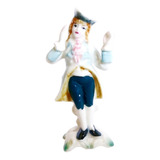 Figura Mini De Caballero 6,5 Cm - Porcelana - Adorno Vitrina