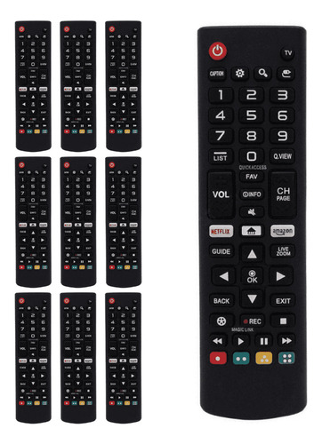 Kit 10 Controle Remoto Compatível LG Smart Tv Akb75675304
