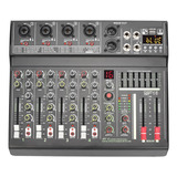 Mezclador Fader De 70mm, 4 Canales, 7 Bandas, Eq, 16