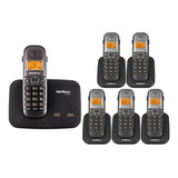 Telefone Sem Fio 2 Linhas Ts 5150 Com 5 Ramal Bina Intelbras