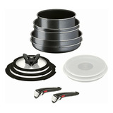 T-fal Batería De Cocina De 12 Piezas Ingenio Xl Force Negra