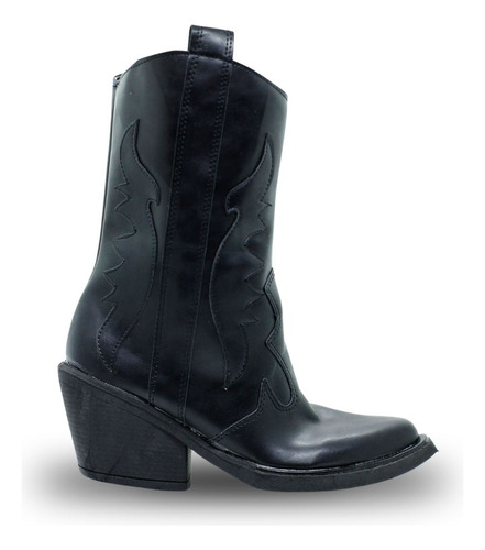 Bota Texana Mujer Liviana Cuero Eco Moda Railey