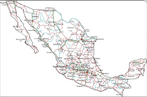 Mapa De Carreteras De Mexico 2022