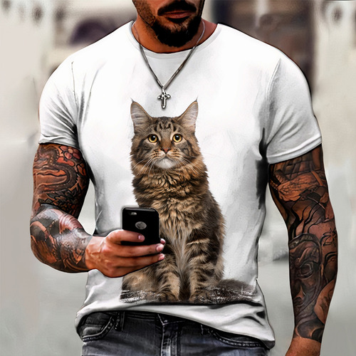 Camisa Camiseta Gato Maine Coon