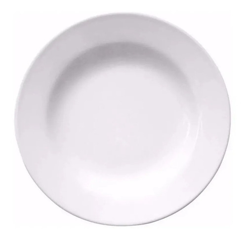 Set X6 Plato Postre De Melamina Redondo Blanco 20cm Comedor