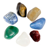 Kit 7 Chakras Pedra Rolada Natural Equilíbrio Energia Reiki