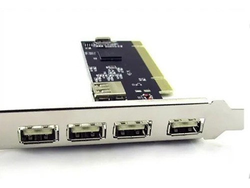 Placa Usb Computador 5 Portas Saidas Para Slot Pci