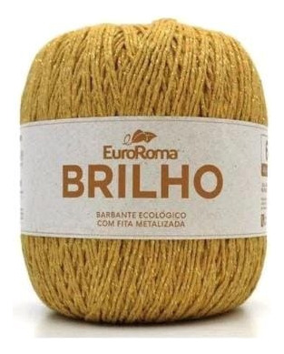 Barbante Brilho Euroroma 406m Cor  470 - Mostarda Ouro 