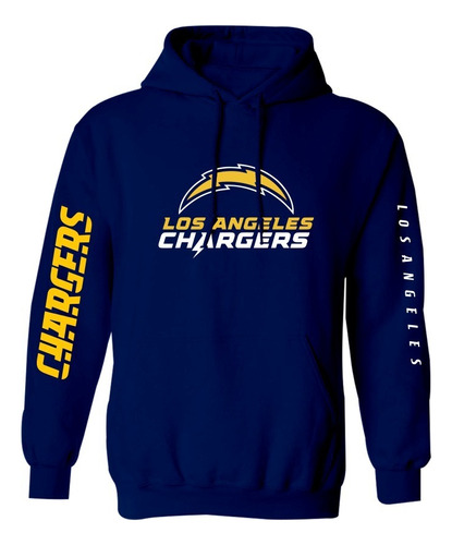 Sudadera Marino  Los Angeles Chargers Estampado En Vinil