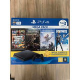 Sony Playstation 4 Slim 1tb Mega Pack: Gta 5/horizon/days