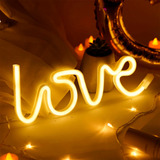 Letrero Love Amor Luz Led Luminoso Decorativo Cena Boda