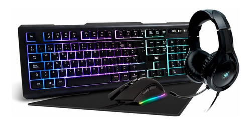 Kit Gamer Vorago Start The Game Kmh-501 Teclado Mouse Headse