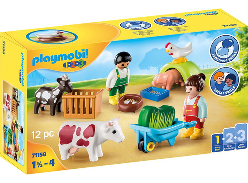 Playmobil 123 Diversión En La Granja De Animales 71158