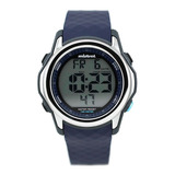 Reloj Hombre Deportivo Mistral Gdg-7745-02 Sumergible Color De La Malla Azul Color Del Bisel Plateado Color Del Fondo Gris