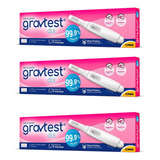 3x Teste De Gravidez Gravtest Click - Cimed