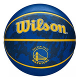 Balón Baloncesto Basketball Wilson Tidye Nba #7 Color Azul-golden States Warriors