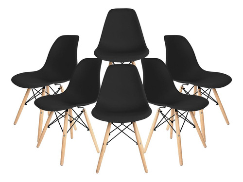 Set 6 Sillas Eames Estructura Silla Comedor Begonia