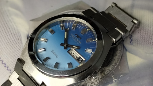 Technos Galaxy Automatic Swiss '70 Eta 2781 Raro Coleção 