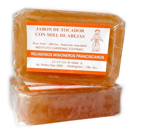 Jabón De Miel Coco Y Glicerina X100g Franciscanos