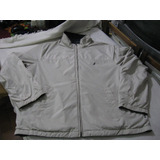 Casaca Reversible Nautica Talla Xl Impecable Beige Azul Pola