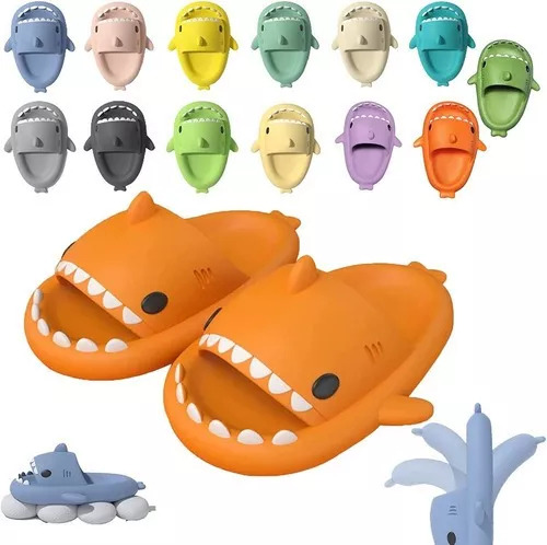 Sandalias Shark Pantuflas Antideslizantes De Suela Blanda