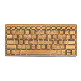 Mini Teclado Bluetooth De Bambu Tallado Personalizado-6fau