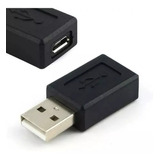 Adaptador Conector Microusb V8 Hembra A Salida Usb  Macho