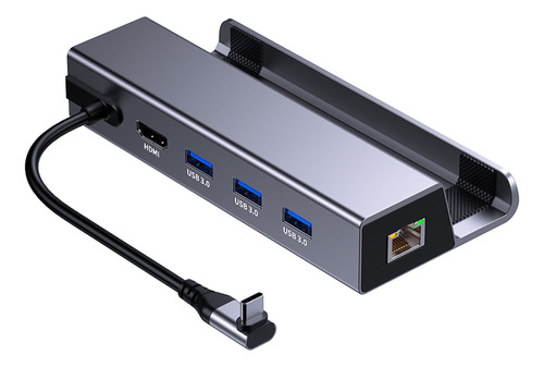 Adaptador Usb-c Hub 6 En 1, 1 Hdmi 4k, 3 Usb, 1 Type-c 100w