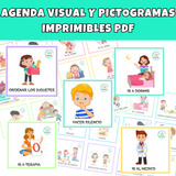 Pictogramas Y Agenda Visual. Rutina Diaria Imprimible 