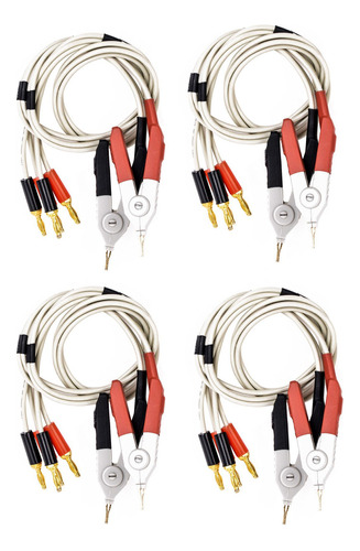 4 Pares De Cables Aislantes Tipo Banana Plug, De Baja Resist