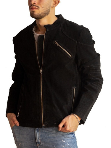 Campera De Cuero Gamuzado De Hombre- Art: Dogo