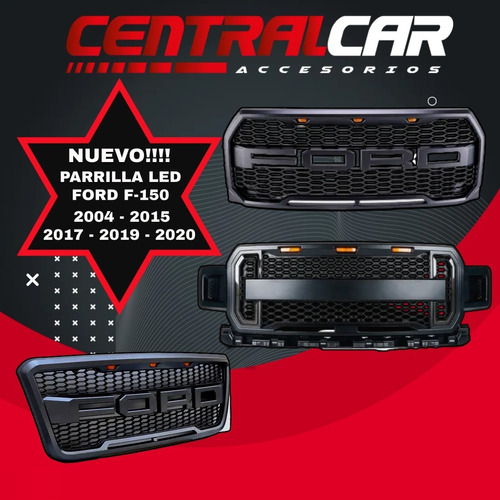 Parrilla Frontal Ford F150 2018 2019 2020 Luces Led Ambar Foto 2