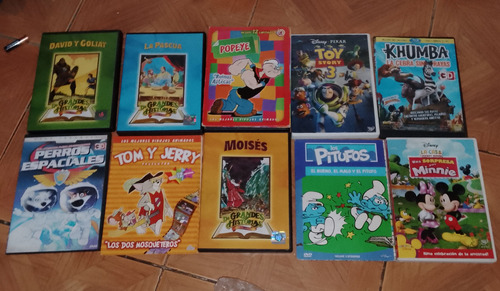 Lote 11 Dvd Originales Popeye Pitufos Toy Story Etc