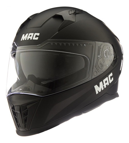 Casco Integral Mac Force Solid Negro Mate