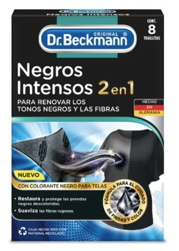 Toallitas Negros Intensos Dr. Beckmann 8 Un