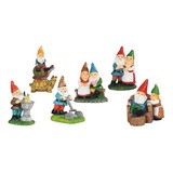 Kit 6 Gnomos Petit Duendes Mágicos Del Bosque 8cm