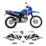 Kit Adesivo Jogo Faixa Yamaha Xtz 250 Lander Azul Limited