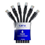 Cable De Ethernet Maximm Cat 6, 40 Pies, (paquete De 6)