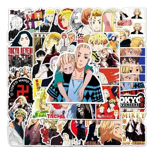 Set 50 Sticker Anime Tokyo Revengers Alta Calidad