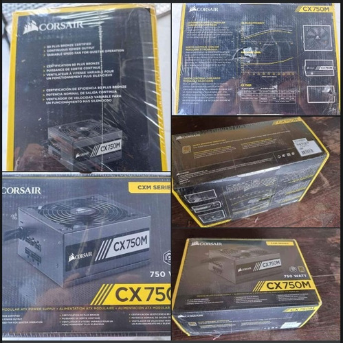 Fuente De Poder Corsair Cx750 750w 80+ Bronze Color Negro