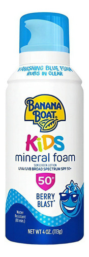 Banana Boat Protetor Solar Kids Mineral Foam Berry 113g Eua