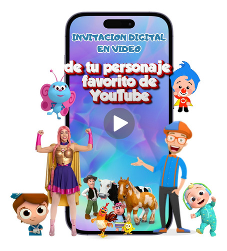 Invitación Digital En Video De Tu Personaje De Youtube